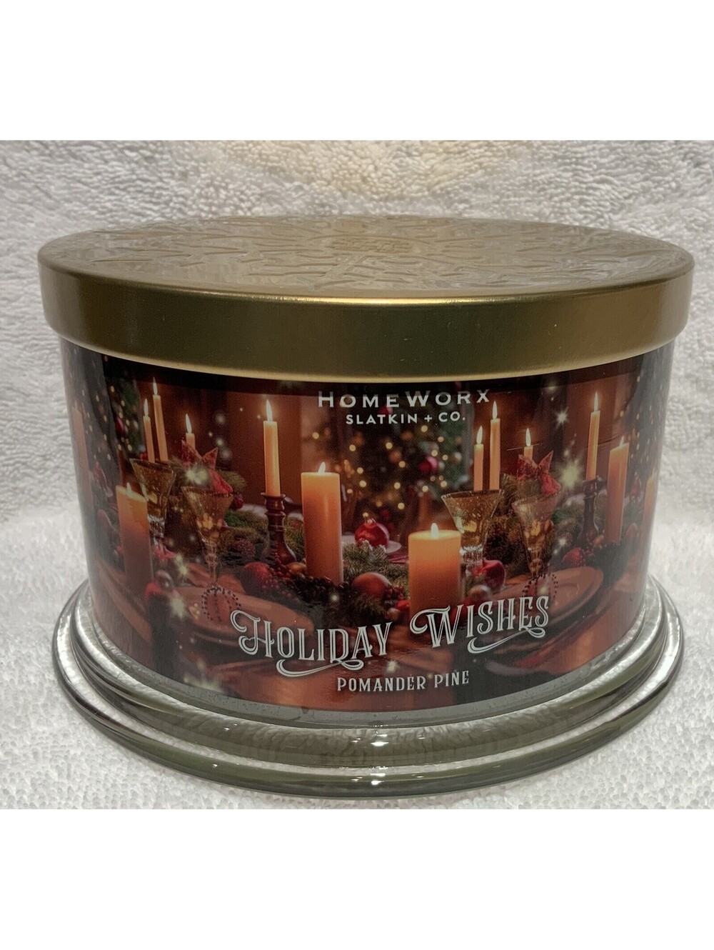 Home Worx by Slatkin + Co. Scented Holiday Wishes ‘Pomander Pine’ 18 oz. Candle